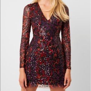 INARI EMBELLISHED LEOPARD SEQUIN DRESS